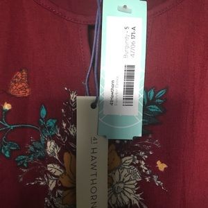 NWT Maroon flower dress